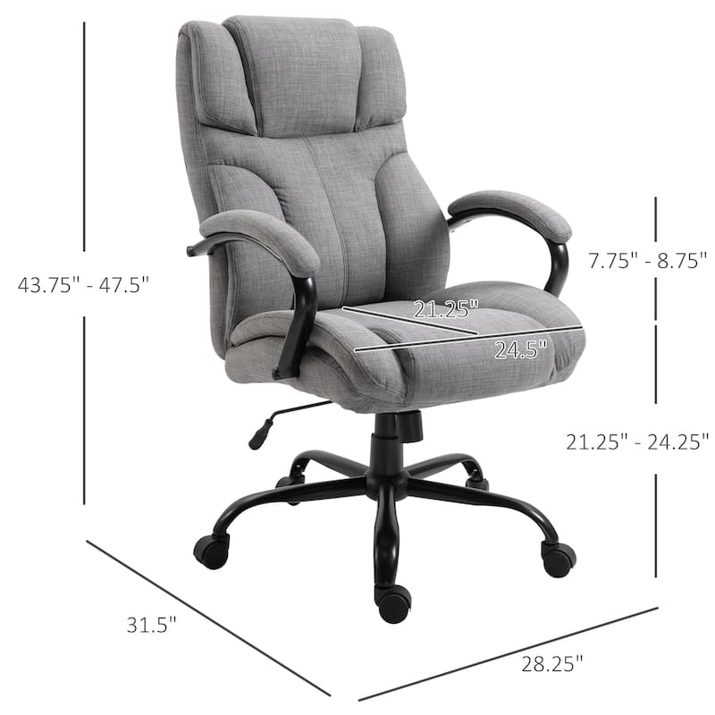 Ergonomic Office Chair with Wide Seat Adjustable Height