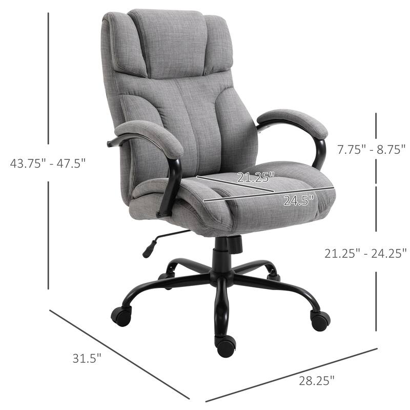 Rustic Adjustable Height Rocking Chair Computer Chair for Home Office, Swivel Task Chair Ergonomic Chair with Wheels