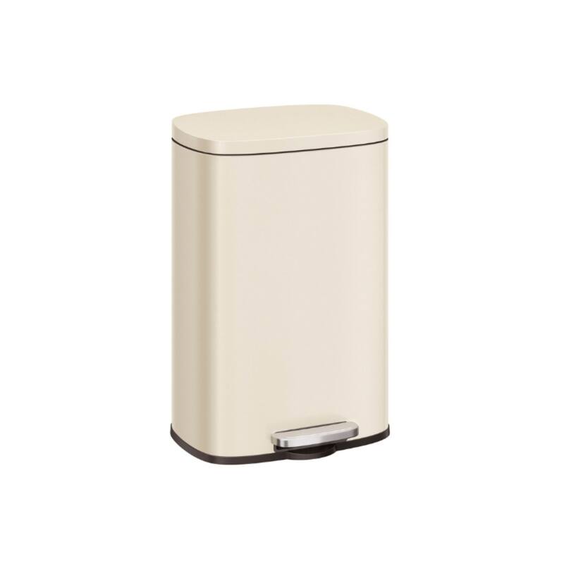 Stainless Steel Step Open Trash Can with Hinged Lid