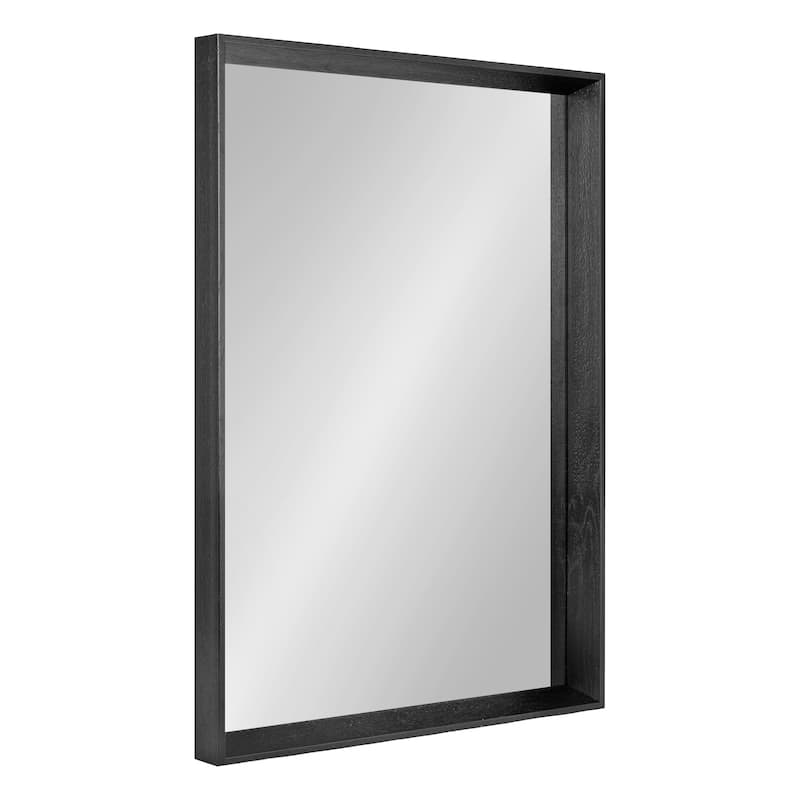 Kate and Laurel Quato Rectangle Wall Mirror - 20x30 - Black