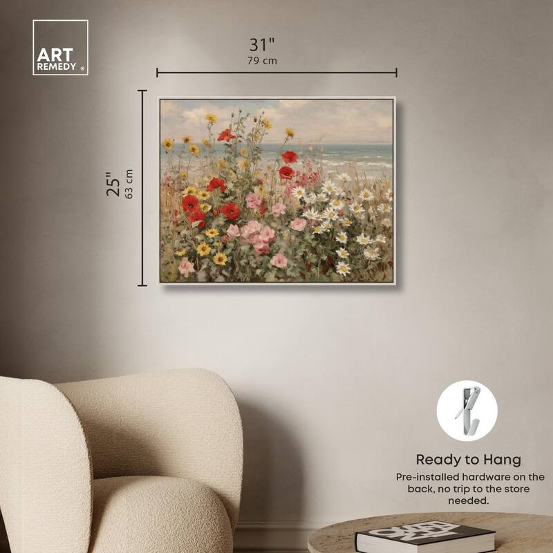 Misty Ocean Field II Canvas by Art Remedy