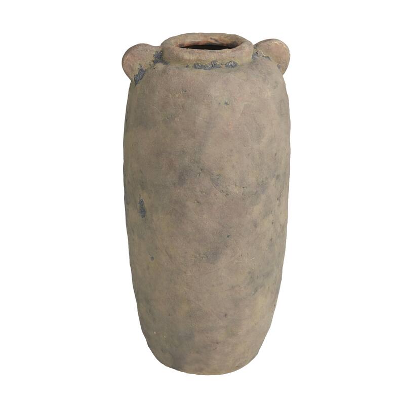 Ceramic Distressed Terracotta Decorative Vase - Brown - Roche River Decor