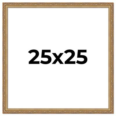 25x25 Frame Red Solid Wood Picture Frame Width 1.75 Inches | Interior Frame Depth 1 13/16 Inches