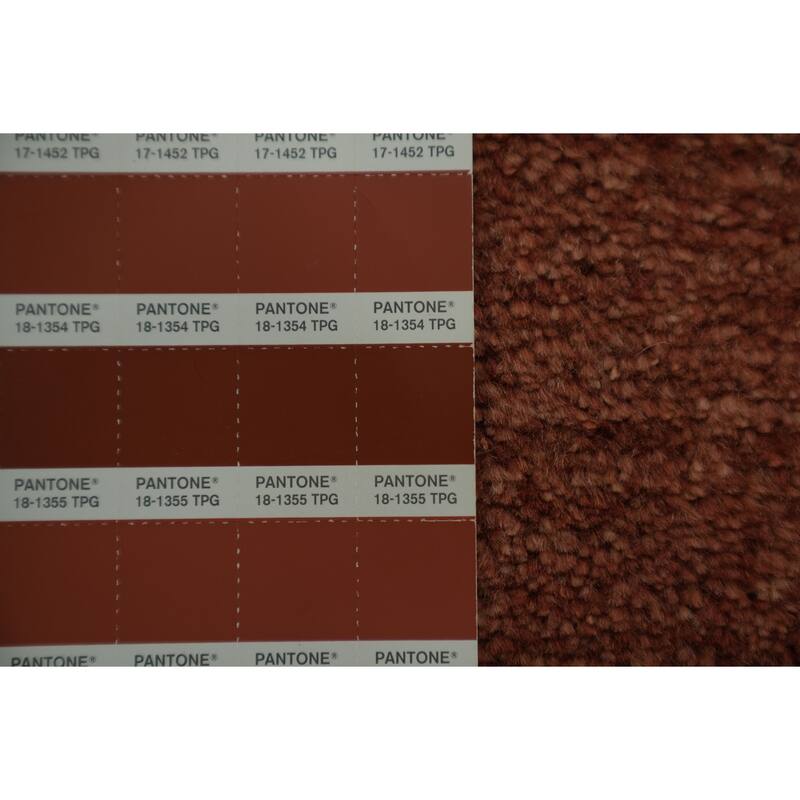 Hand Knotted Oriental 100% Wool Carpet Modern Contemporary Oranges & Rust Gabbeh Runner Rug - 9' 11'' X 2' 11''