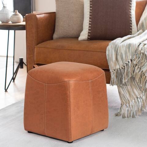 Adeco Small Ottoman Foot Rest Stool with Drawstring