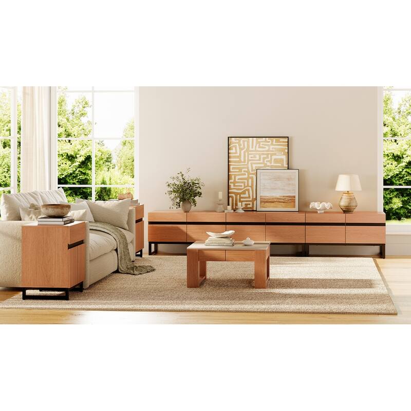 WAMPAT TV Stand and End Table Set of 3