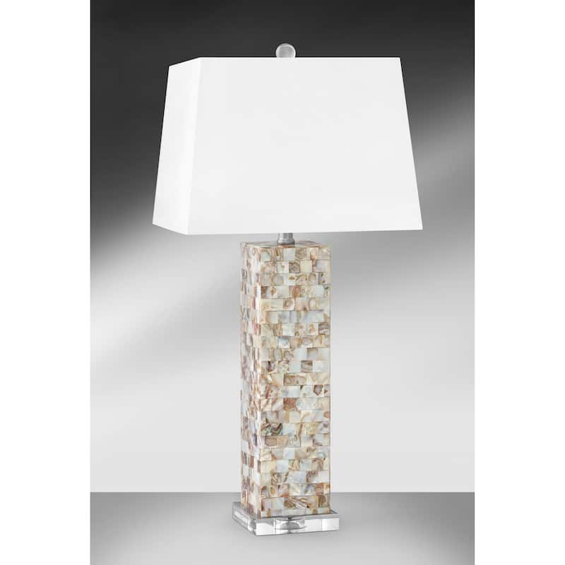 Perla 31 inch Mother of Pearl Mosaic Table Lamp