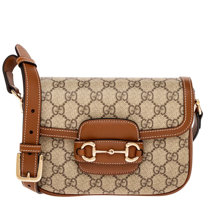 Gucci Horsebit 1955 Soft Small Shoulder Bag - Beige