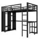 preview thumbnail 27 of 42, Loft Bed with Built-in Wardrobe, Desk, and Storage Shelves, Space-Saving Design