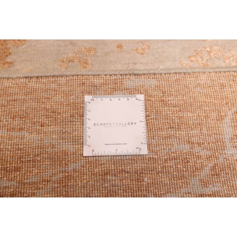 ECARPETGALLERY Hand-knotted Legacy Tan Silk, Wool Rug - 2'6 x 10'0