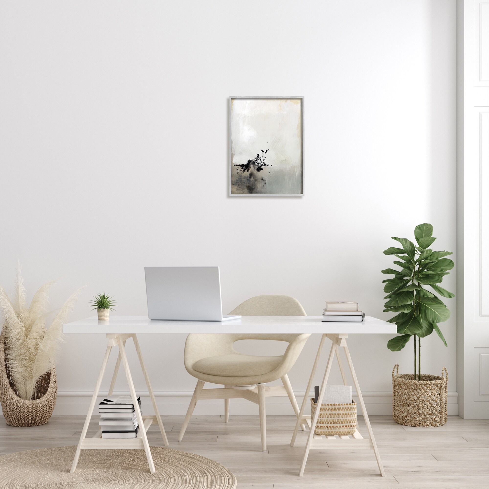 light on dark splatter paint wall art