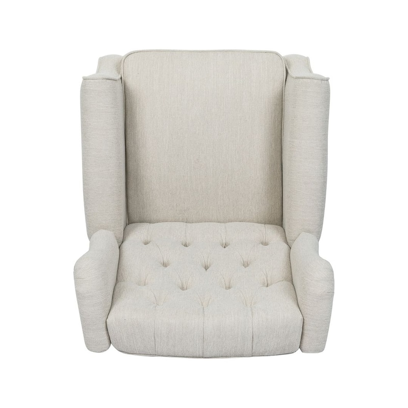 Beige Fabric Push Back Recliner with Button Tufted Design by Christopher Knight Home