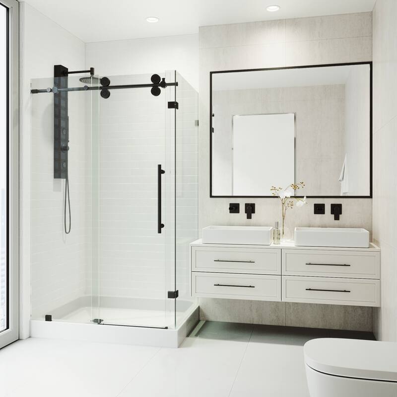VIGO Winslow Frameless Sliding Shower Enclosure