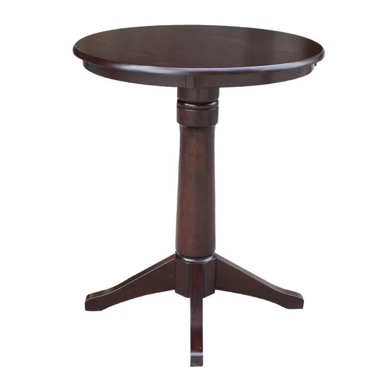30" Round Pedestal Dining Table - Mocha