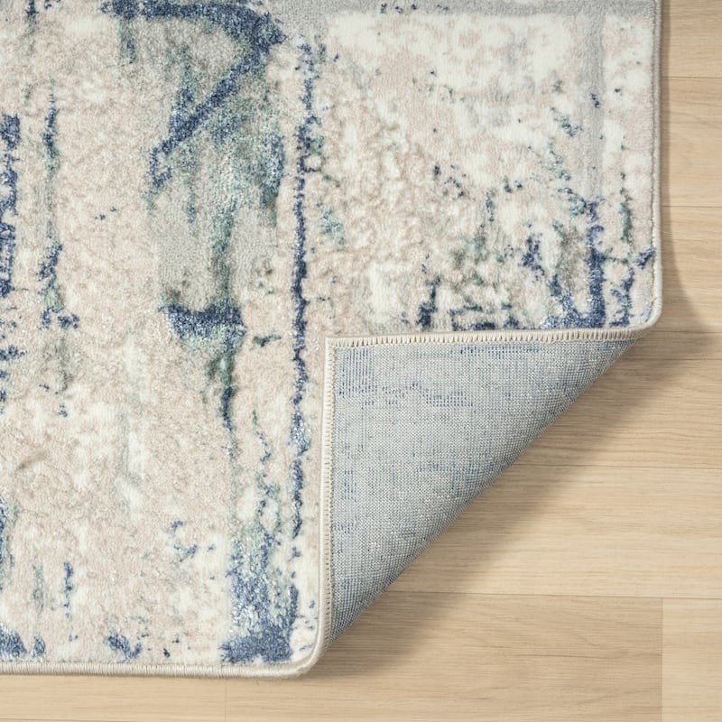 Tawu Abstract Stain Resistant Area Rug By HomeRoots - 8' x 10'
