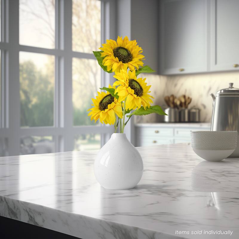 Sunflower Artificial Floral Stem Spray - 25" - Yellow