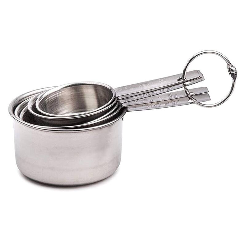 YBM Home 5-Piece Stainless Steel Stackable Measuring Cups - Silver