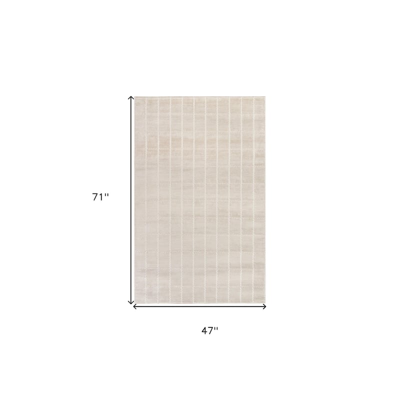 Fiki Geometric Area Rug By HomeRoots - 4' x 6'