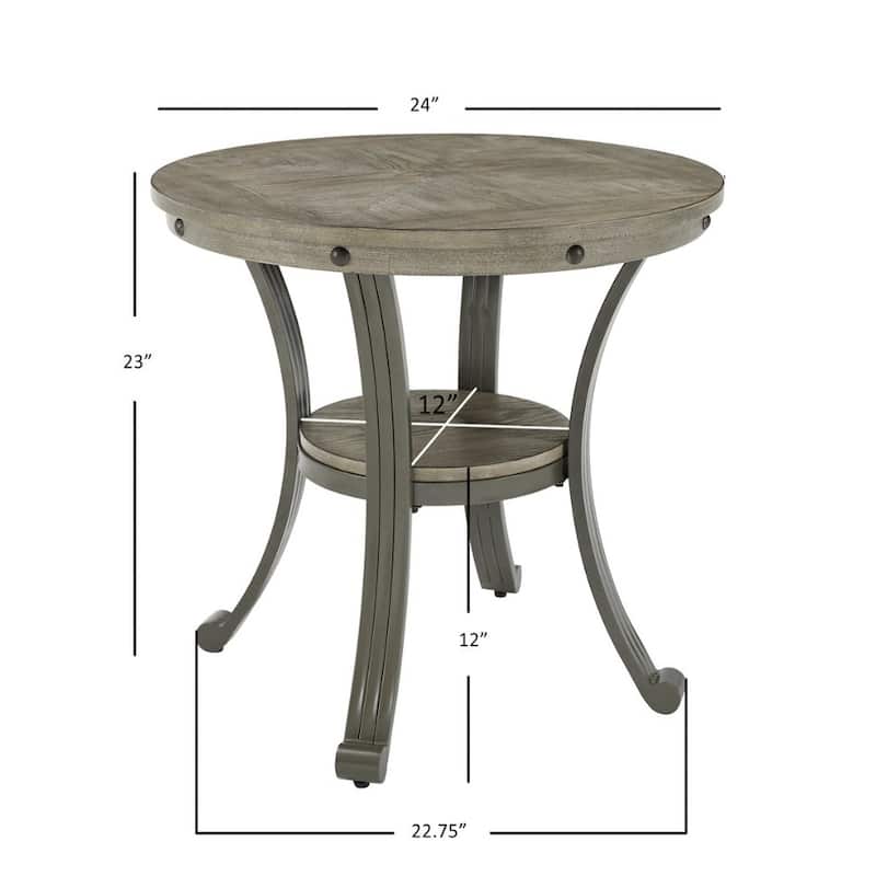 Franklin Industrial Round Side Table