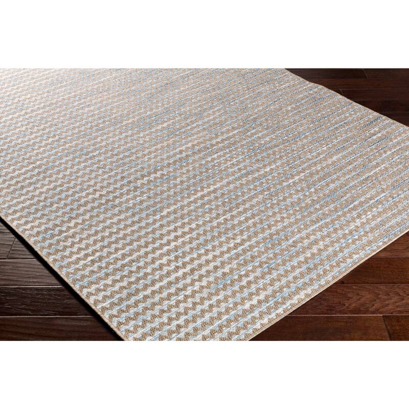 Vickie Subtle Stripes Outdoor Area Rug