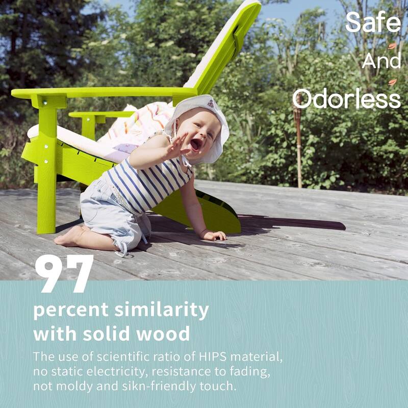 WINSOON All Weather HIPS Outdoor Plastic Adirondack Chairs