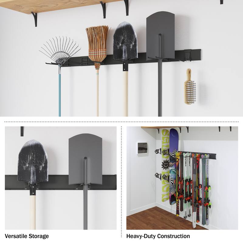 Ski or Snowboard Wall Mount – Garage Wall Organizer for Sports Equipment – Storage Rack with 265lbs Capacity by Rad Sportz