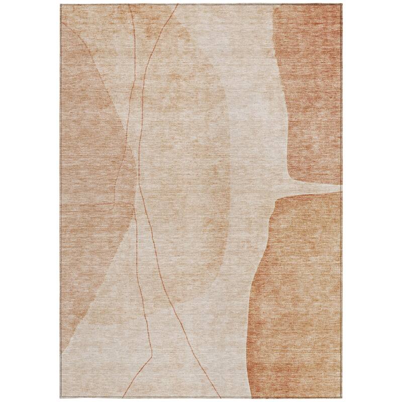 HomeRoots Abstract Transitional Rectangle Outdoor Rug