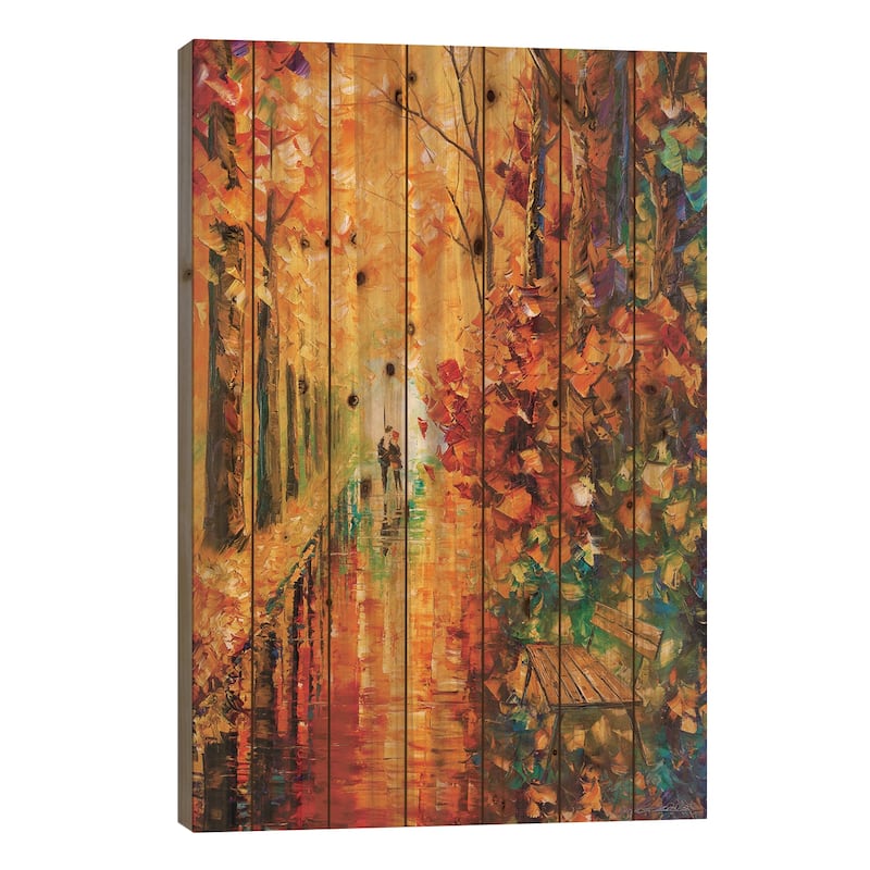 Rainscape I Print On Wood by Willson Lau - Multi-Color - 40x26x1.5