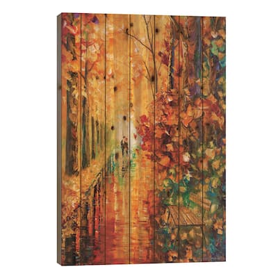 Rainscape I Print On Wood by Willson Lau - Multi-Color