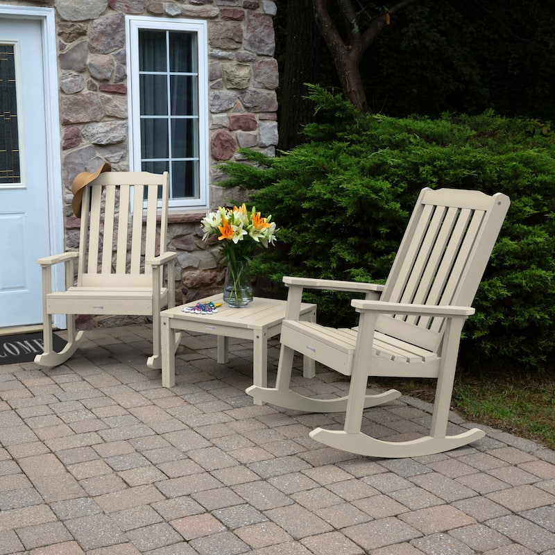HIGHWOOD Rocking Chairs and Side Table (3-piece Set) - Whitewash