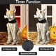 preview thumbnail 5 of 8, Glitzhome 20"H Halloween Lighted MGO Skeleton Dog Porch Decor with Timer