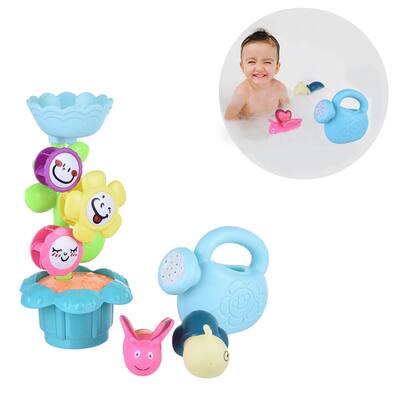 Flower Water Fall Water Station Will Spray Water, Animal Interest Bath Toys, Cute Animals