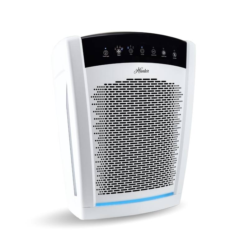 Hunter HP850UV Large Multi-Room Air Purifier with UVC Germicidal Light - White
