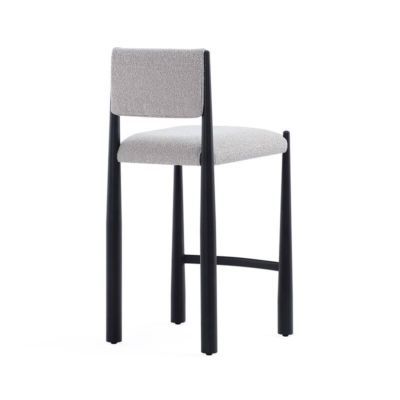 Manhattan Comfort Lennor Metal Boucle Counter Stool