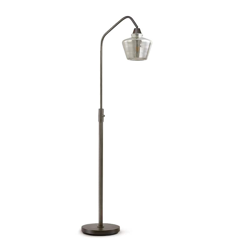 Midtown One Light Glass Shade 66"H Dimmable LED Floor Lamp with Vintage LED Bulb