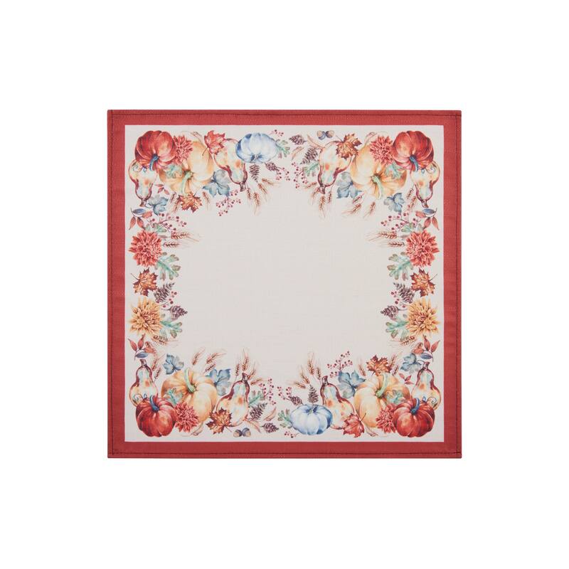 Botanical Harvest Pumpkin Engineered Napkins, Set of 4 - 17x17