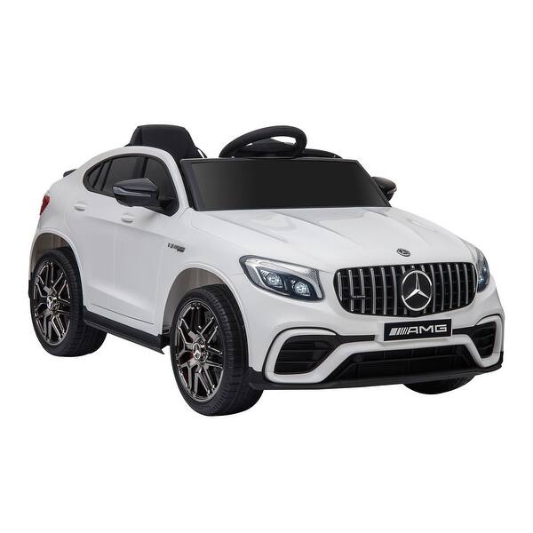 slide 2 of 7, Licensed Mercedes-Benz AMG GLC63S Coupe 12V Kids Ride On Car with Remote, MP3 White