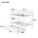 preview thumbnail 7 of 7, Twin Over Twin Rubber Wood Bunk Bed with Trundle, White