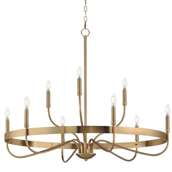 slide 2 of 10, Maxim 14499 Frankie 9 Light 40" Wide Taper Candle Style Chandelier Heritage