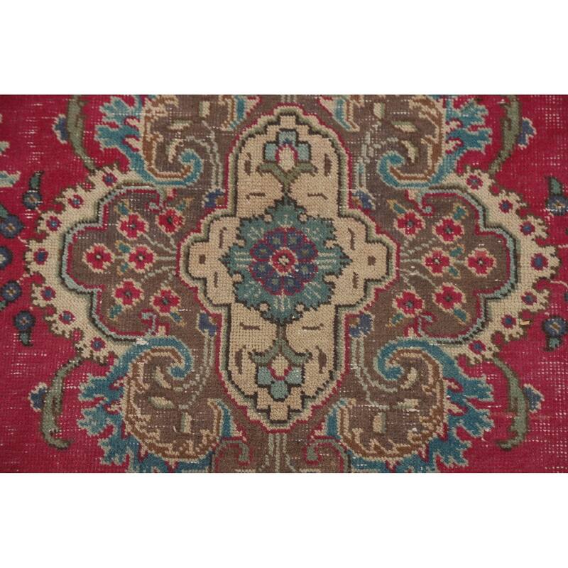Tabriz Persian Vintage Area Rug Handmade Wool Carpet - 4'7" x 6'4"
