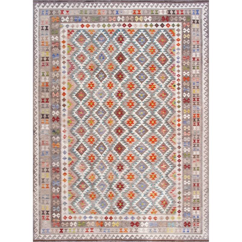 Pasargad Home Kilim Reversible Wool Multicolor Area Rug - 8' 4'' X 11' 4'' - 8' 4'' X 11' 4''