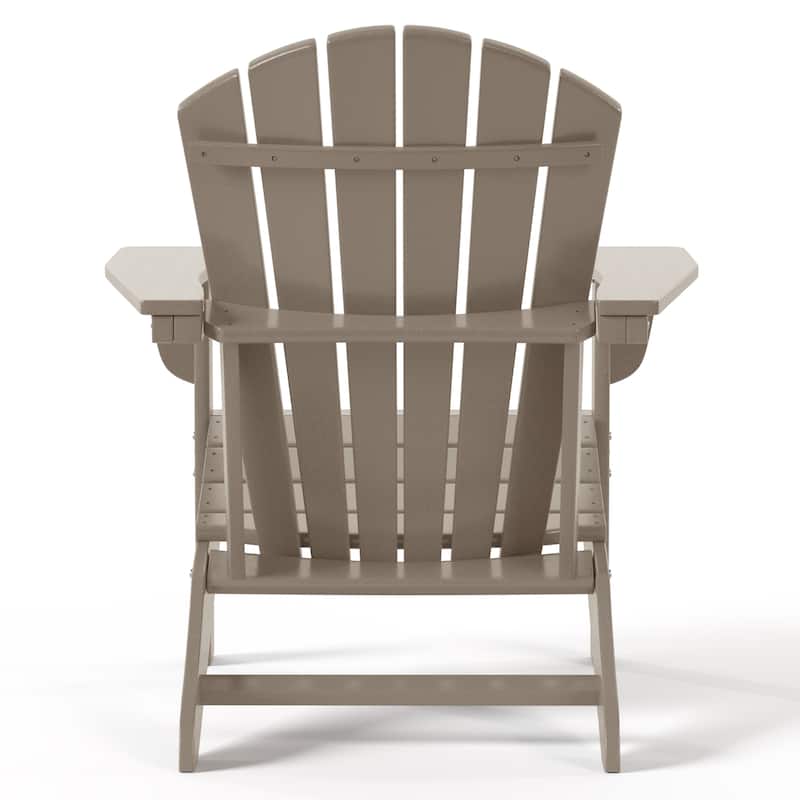 Altura Classic Outdoor Eco-Friendly All Weather Adirondack Chair with Ottoman (2-Piece Set)