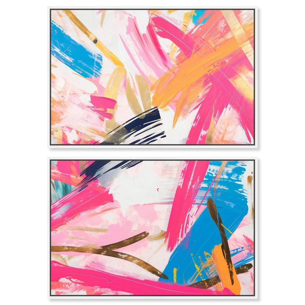 Language Spontaneity II Canvas Set of 2 by Art Remedy