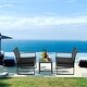 preview thumbnail 2 of 8, 3 Pieces Outdoor Patio Wicker Conversation Sets with Coffee Table