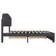preview thumbnail 10 of 8, Upholstered Bed with 2 Storage Drawers,Wood Slat Support