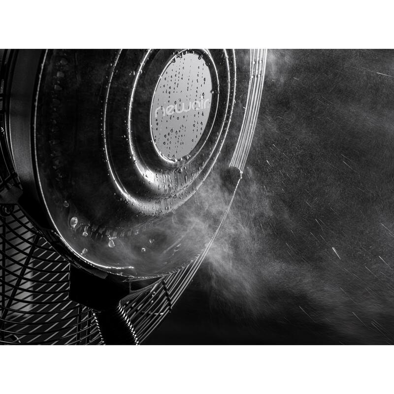 NewAir 26” Pedestal Misting Fan with 8700 CFM of Power and Adjustable Mist Settings