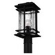 preview thumbnail 4 of 5, McAlister 1-Light Earth Black Outdoor Post Lantern