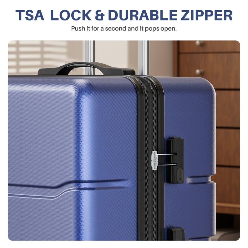20-Inch Durable Expandable Spinner Luggage - TSA Lock & Wheels, Hardside Suitcase for Travel