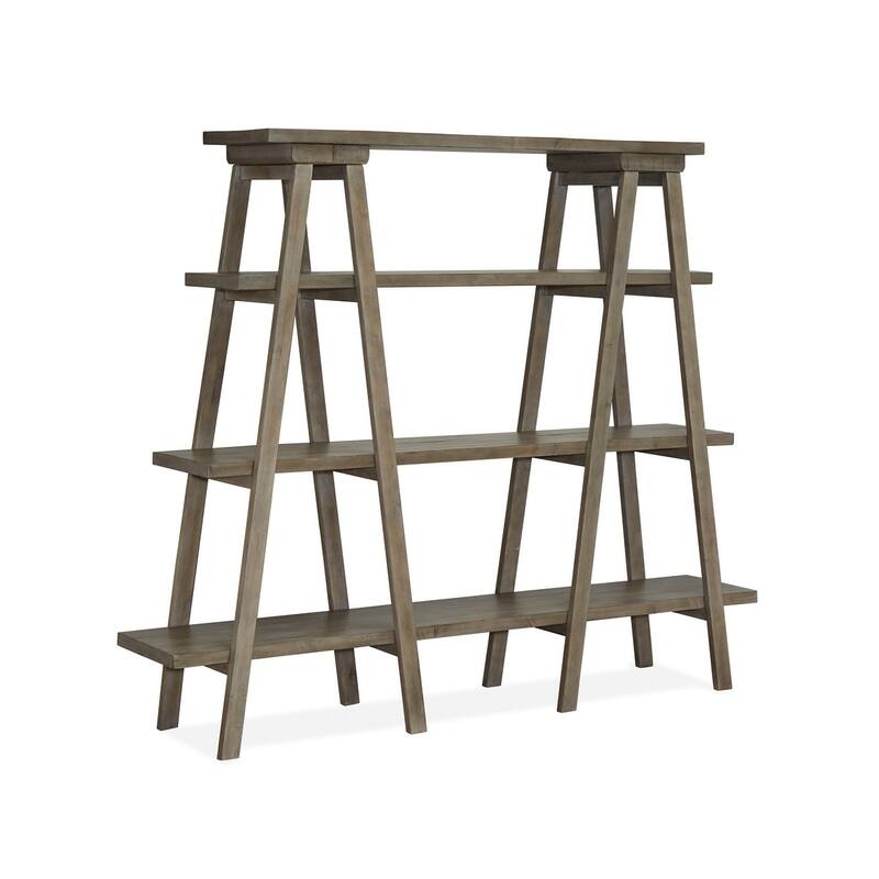 Magnussen Home Lancaster Dovetail Grey Bookshelf - 72''W x 15''D x 60''H