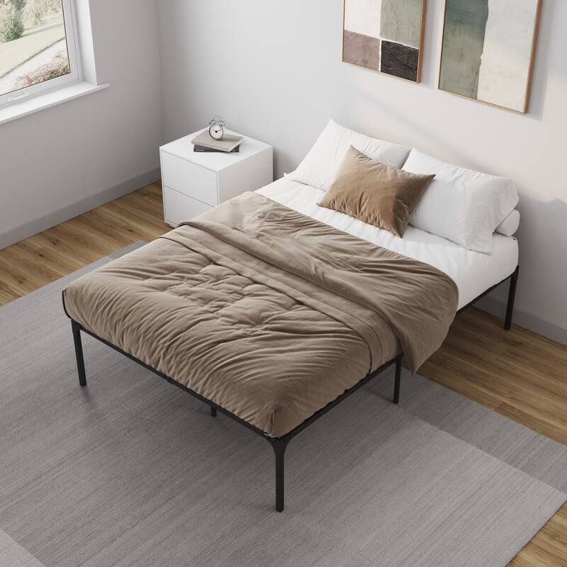 NapQueen ZETA 16 Inch Height Metal Platform Bed Frame